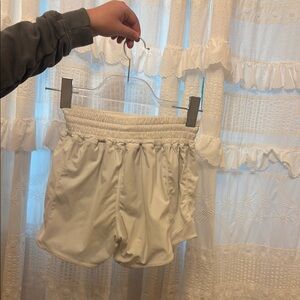 Lululemon white Elastic Waist Shorts